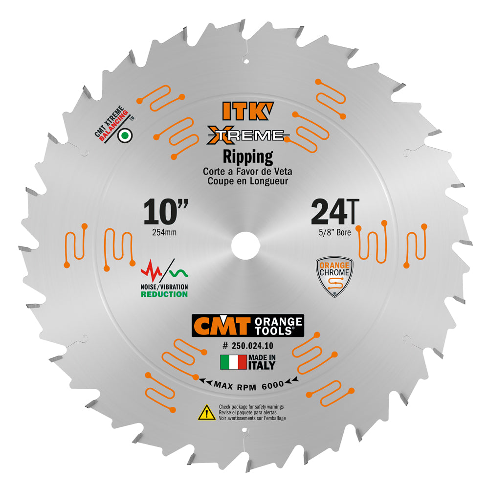 CMT, CMT 250.024.10 -  10" 24T ITK XTREME Ripping Blade