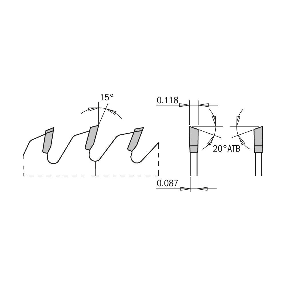 CMT, CMT 252.072.12 ITK INDUSTRIAL FINE CUT-OFF SAW BLADE, 12-INCH X 72 TEETH 1FTG+2ATB GRIND WITH 1-INCH BORE