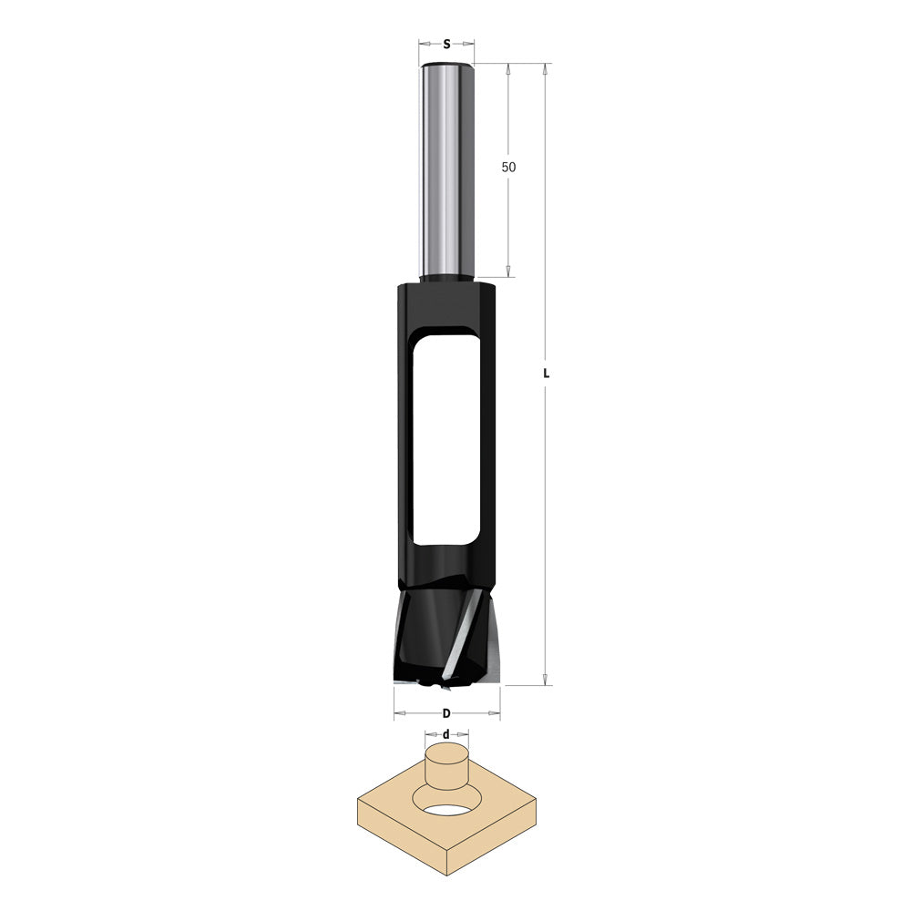 CMT, CMT 529.095.31  -   3/8 PLUG CUTTER