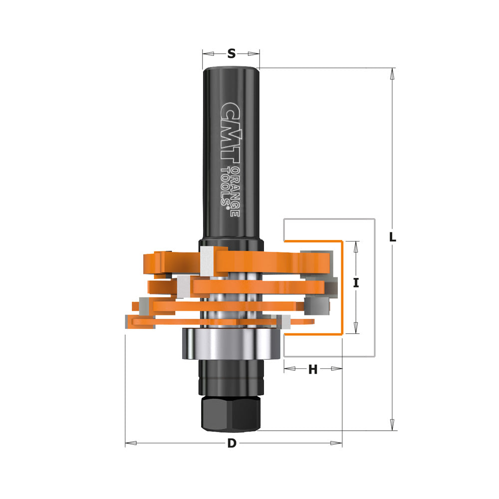 CMT, CMT 800.506.11 - 3 Wing Slot Cutter Router Bit Set