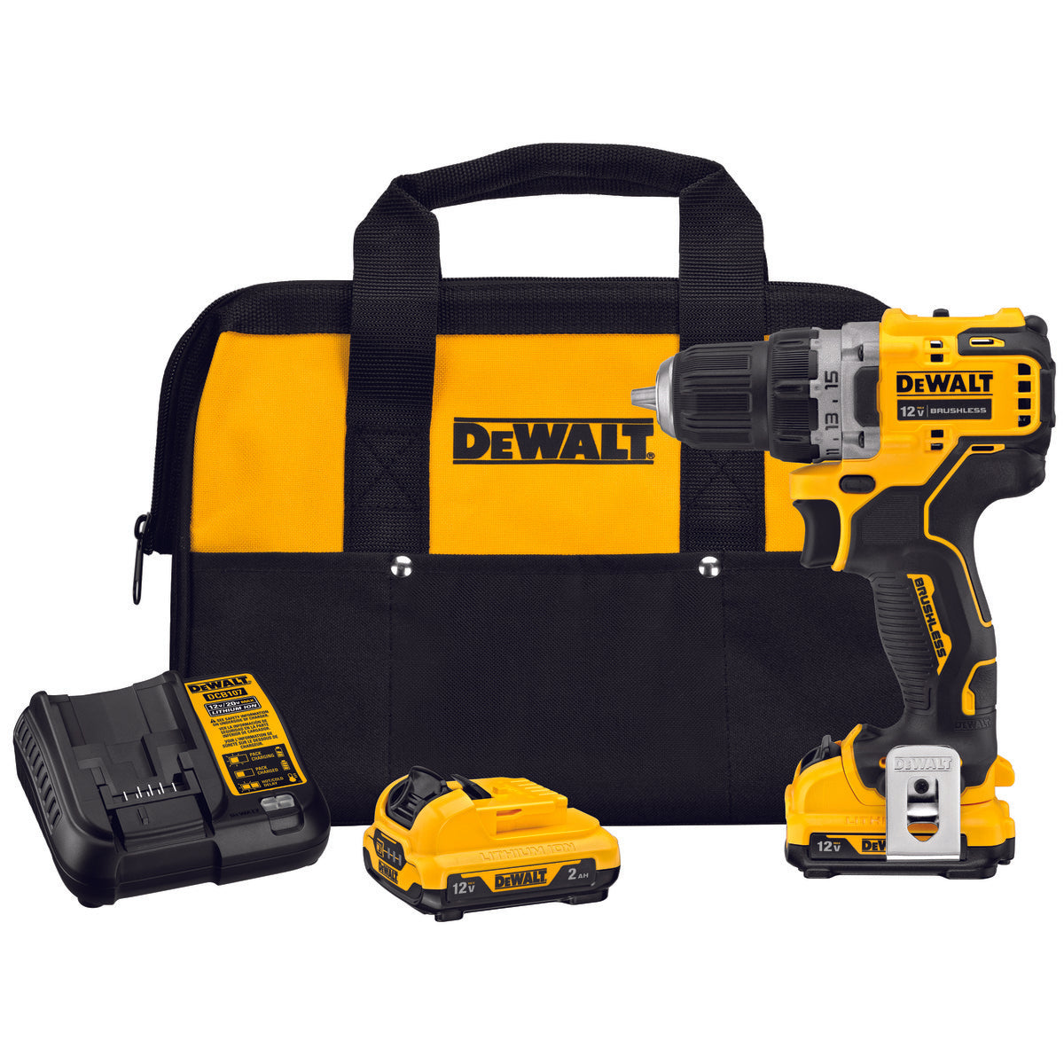 DEWALT, DEWALT DCD701F2 XTREME™ 12V MAX* BRUSHLESS 3/8 IN. CORDLESS DRILL/DRIVER KIT