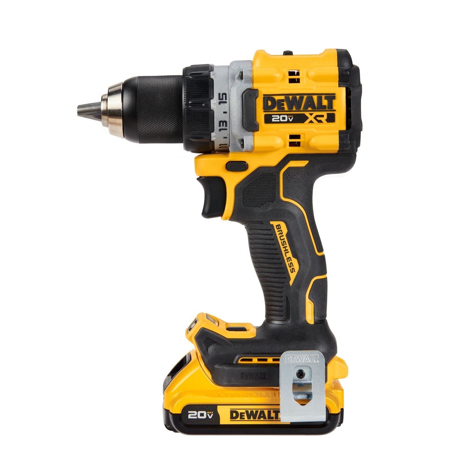 DEWALT, DEWALT DCD800D2 20V MAX* XR® Brushless Cordless 1/2 in. Drill/Driver Kit