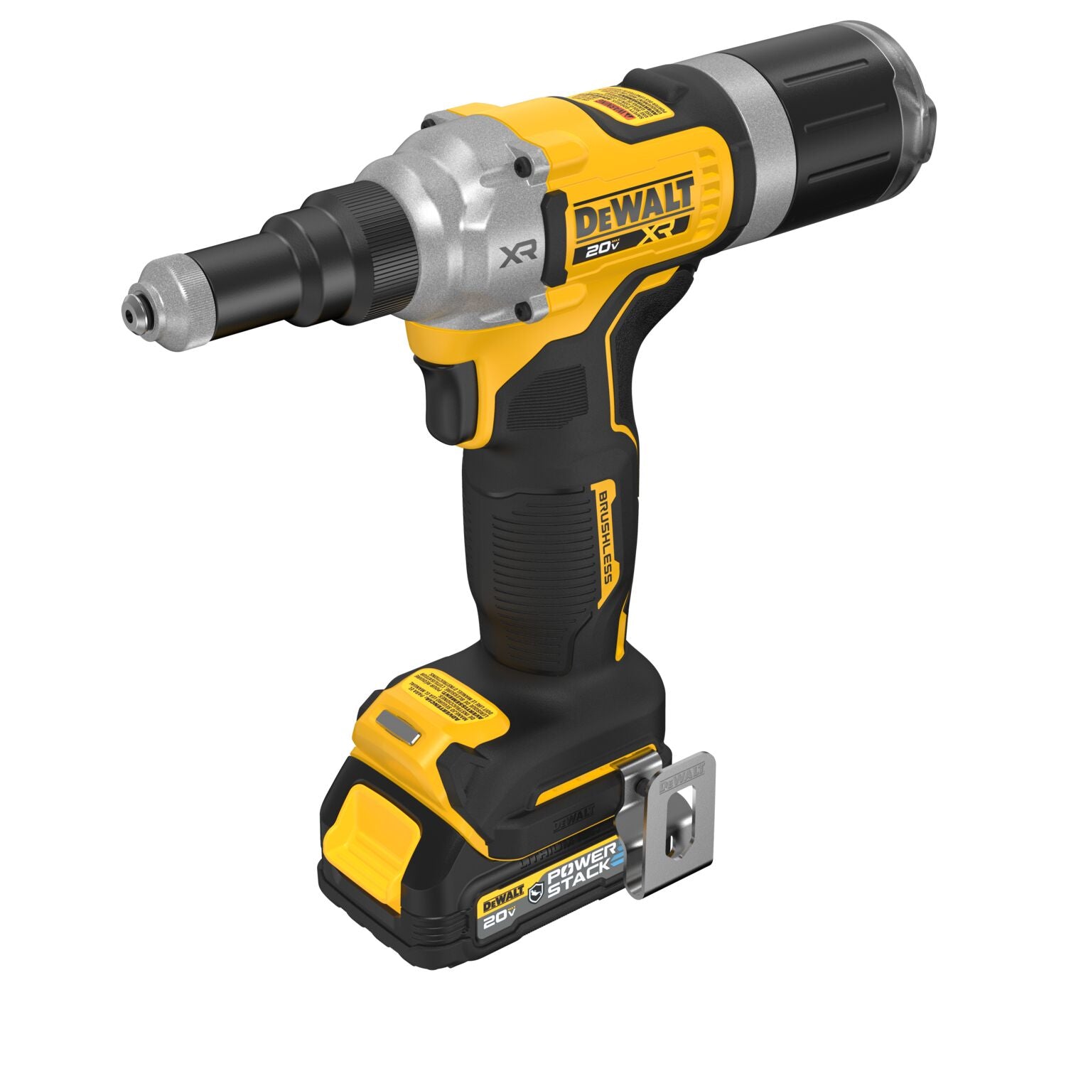 DEWALT, DEWALT DCF414GE2 - 20V MAX* XR® Brushless Cordless 1/4" Rivet Tool Kit With DEWALT POWERSTACK™