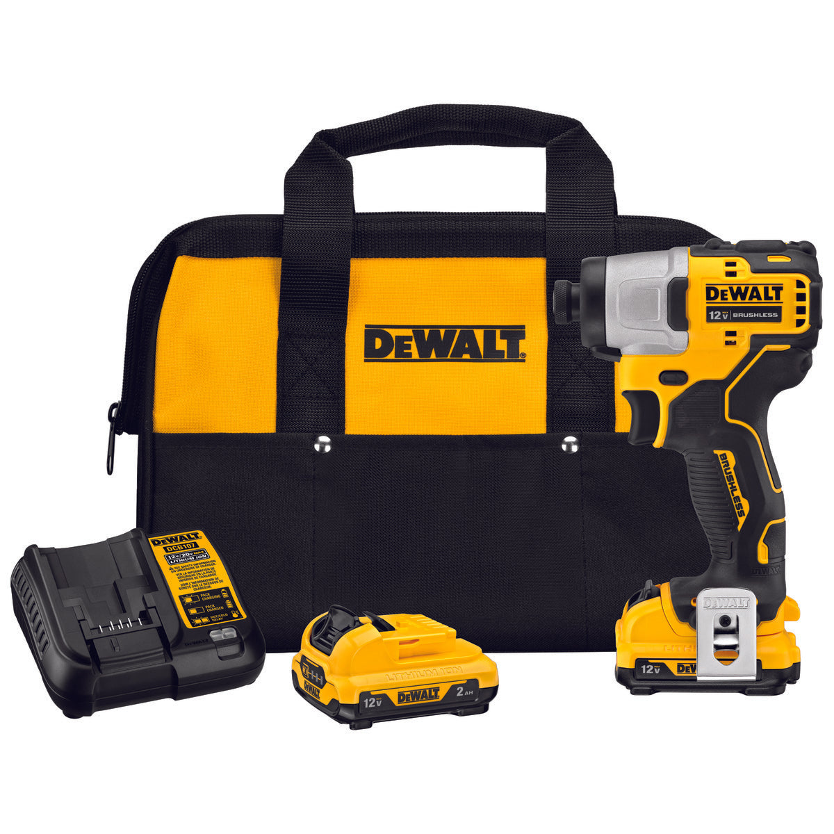 DEWALT, DEWALT DCF801F2 - XTREME™ 12V MAX* BRUSHLESS 1/4 IN. CORDLESS IMPACT DRIVER KIT