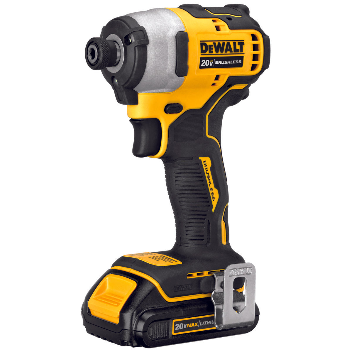 DEWALT, DEWALT DCF809C2 ATOMIC 20V MAX* BRUSHLESS CORDLESS COMPACT 1/4 IN. IMPACT DRIVER KIT 2 BATTERY KIT