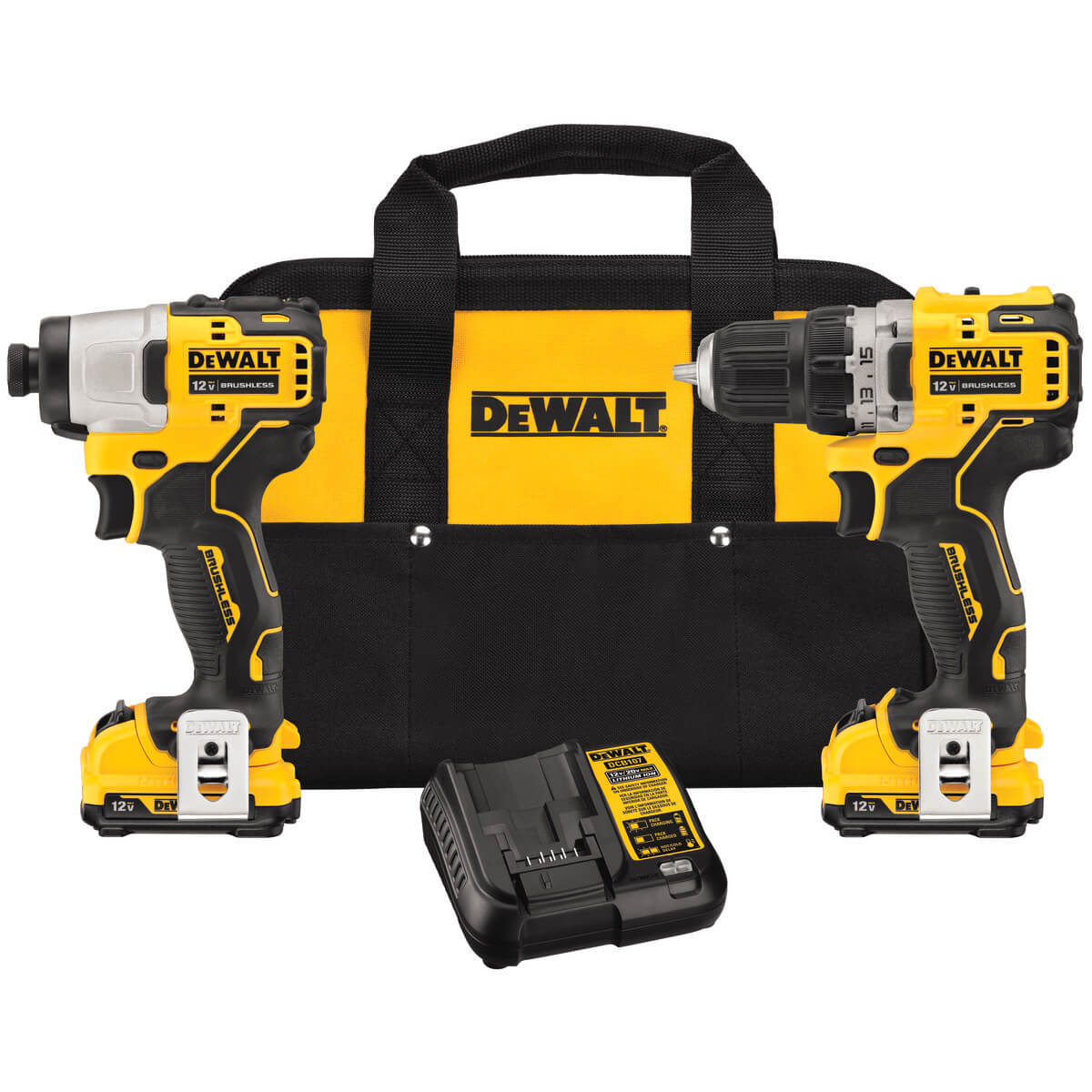 DEWALT, DEWALT DCK221F2 XTREME™ 12V MAX* BRUSHLESS CORDLESS DRILL & IMPACT DRIVER KIT