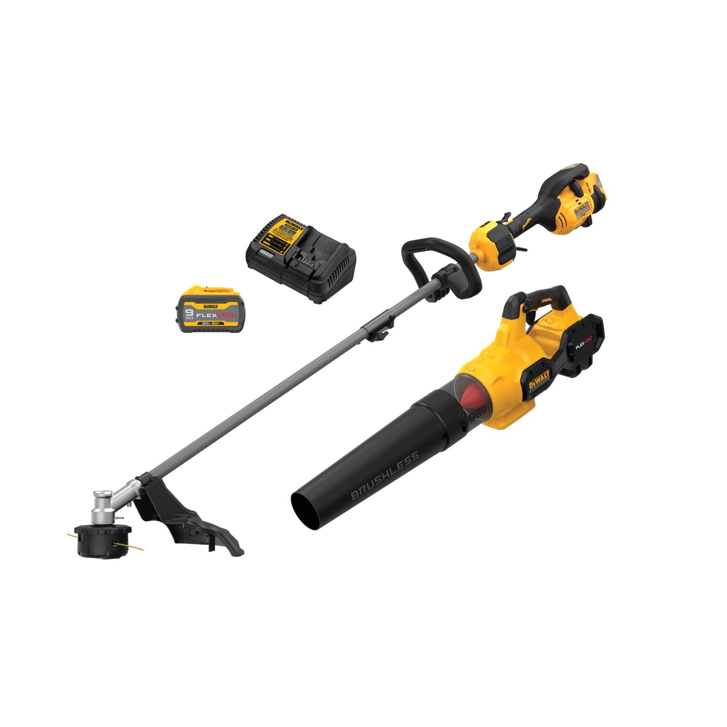 DEWALT, DEWALT DCKO266X1 60V MAX* 17 in. Brushless Cordless Attachment Capable String Trimmer and Blower Combo Kit