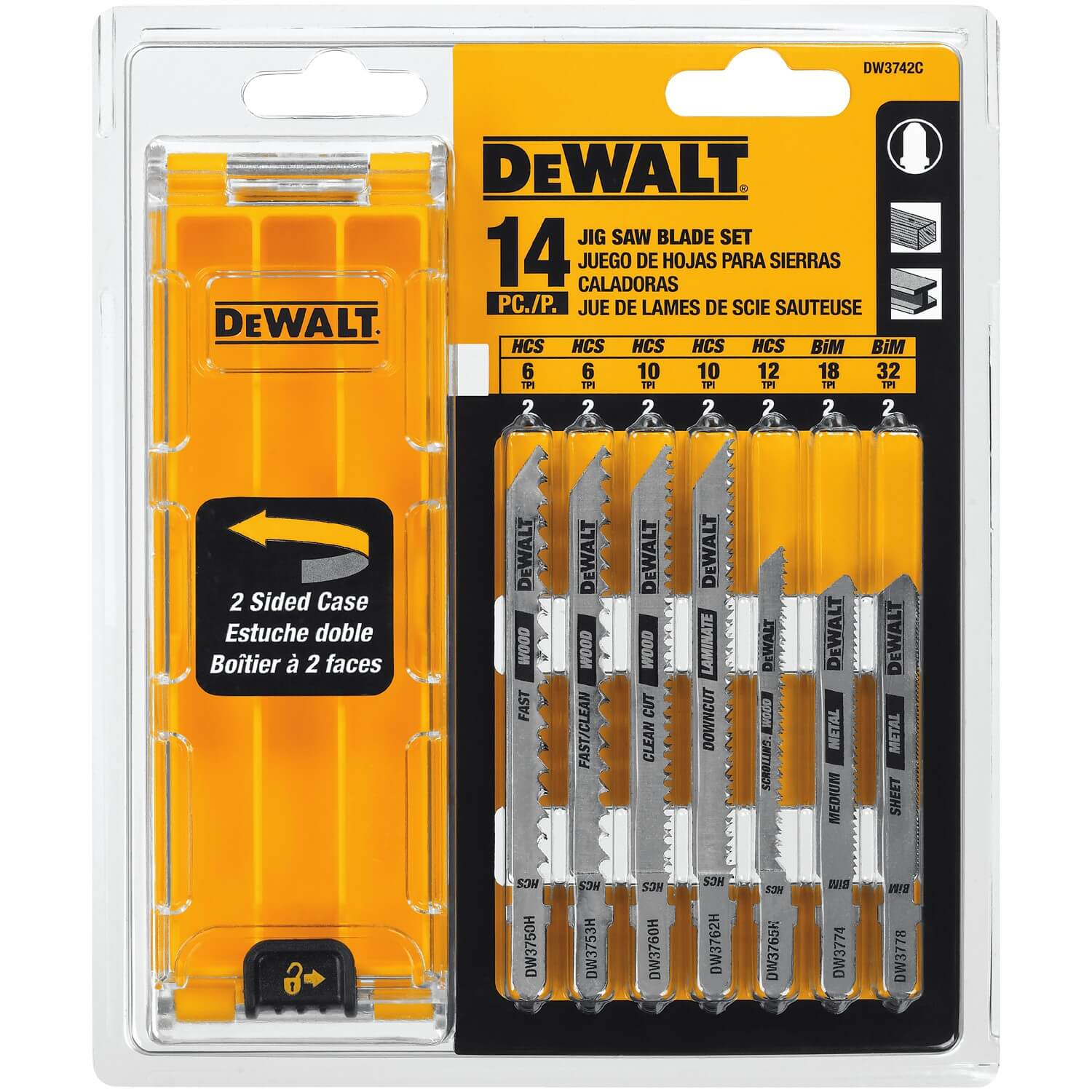 DEWALT, DEWALT DW3742C - 14 Piece Jig Saw Blade Set