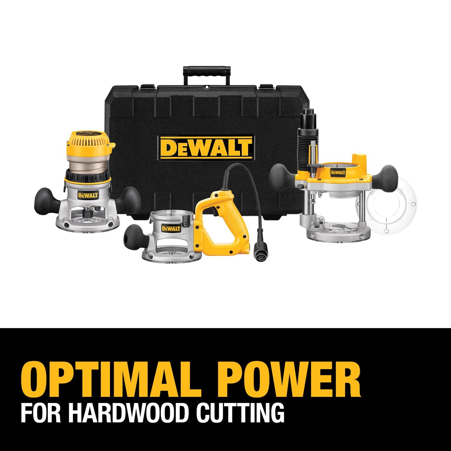 DEWALT, DEWALT DW618B3 2-1/4 HP (maximum motor HP) Three Base Router Kit