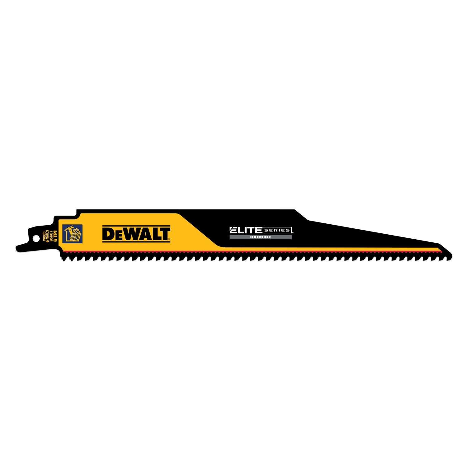 DEWALT, DEWALT DWAR956CT-1 ELITE SERIES 1-PACK CARBIDE TIPPED 9-IN 6-TPI DEMOLITION RECIPROCATING SAW BLADE