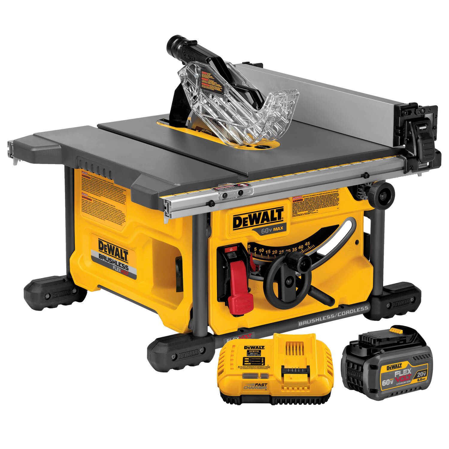 DEWALT, Dewalt DCS7485T1 - 60V MAX FLEXVOLT 8 1/2" TableSaw Kit w 1 - 6Ah Bat