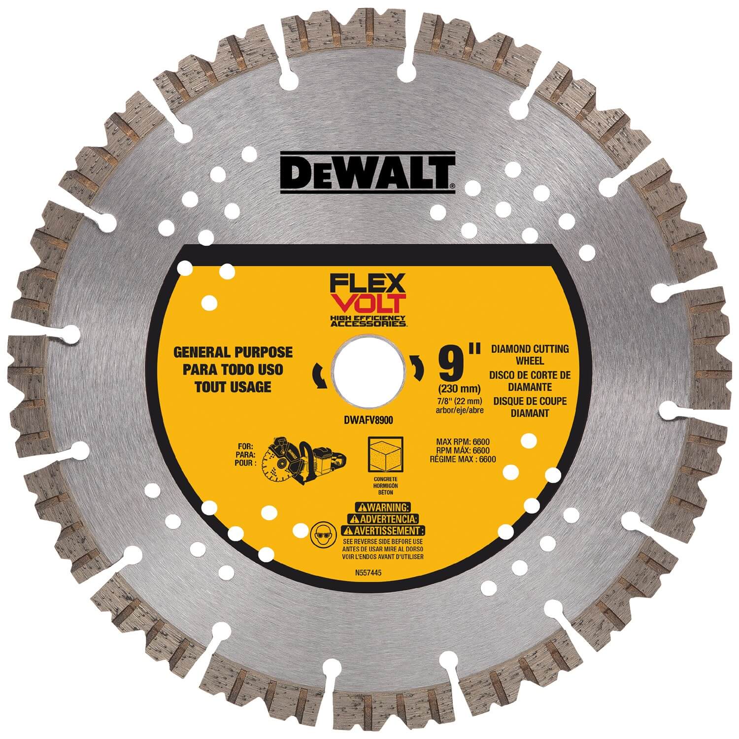 DEWALT, Dewalt DWAFV8900 -  9" FV DIAMOND CUTTING WHEEL