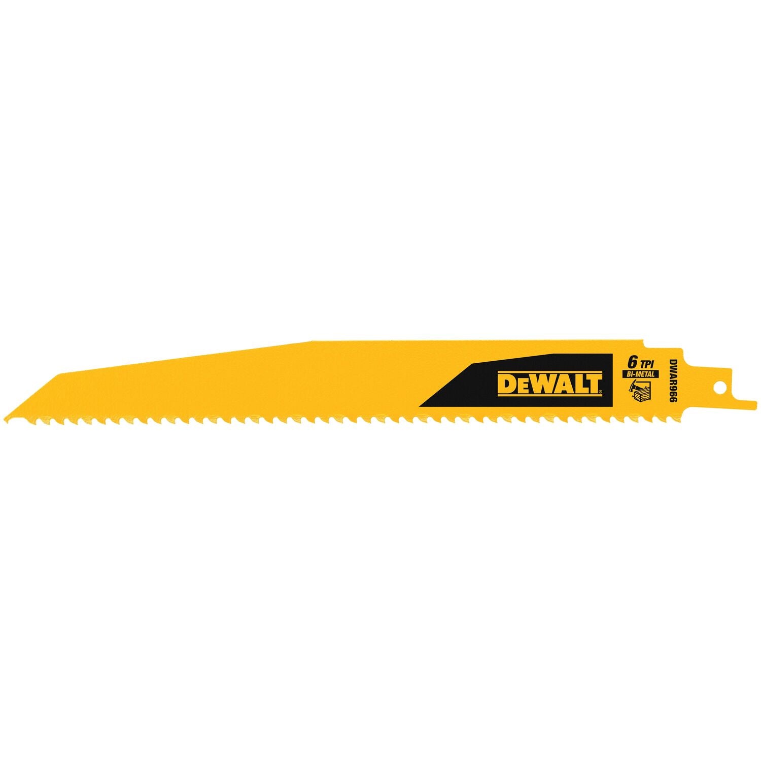 DEWALT, Dewalt DWAR966- 5-Pack Bi-Metal 9-in 6-TPI Wood/Nail Embedded Cutting Reciprocating Saw Blade