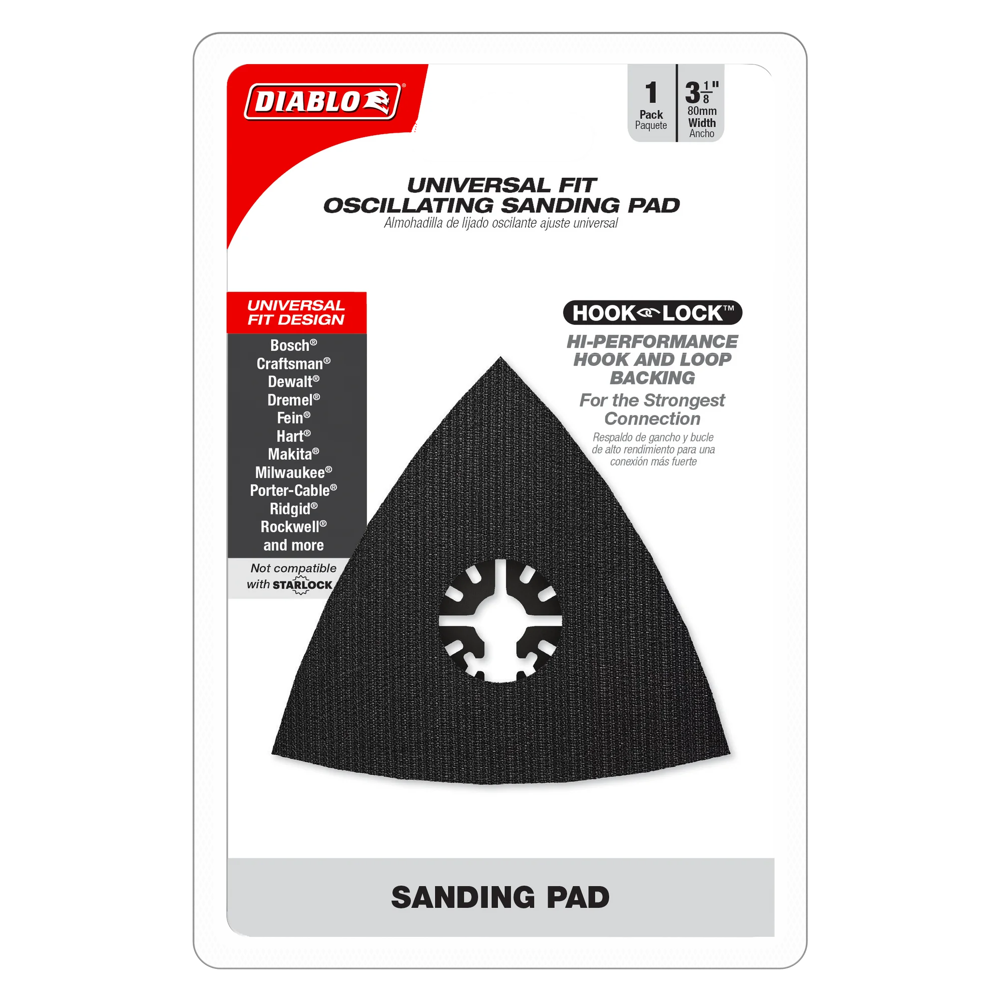 DIABLO, Diablo DOUSAND - 3-1/8 in. Universal Fit Oscillating Sanding Pad