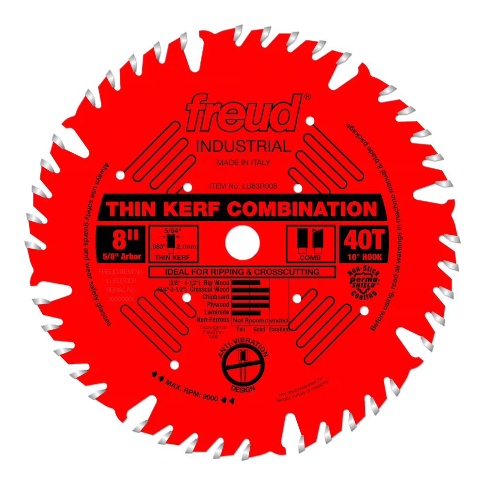 FREUD, Freud 8" Thin Kerf Combination Blade