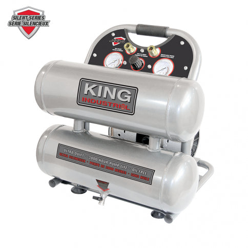 KING CANADA, KING CANADA KC-4620A  -  4.6 GALLON ULTRA QUIET OIL-FREE AIR COMPRESSOR4.6 GALLON ULTRA QUIET OIL-FREE AIR COMPRESSOR