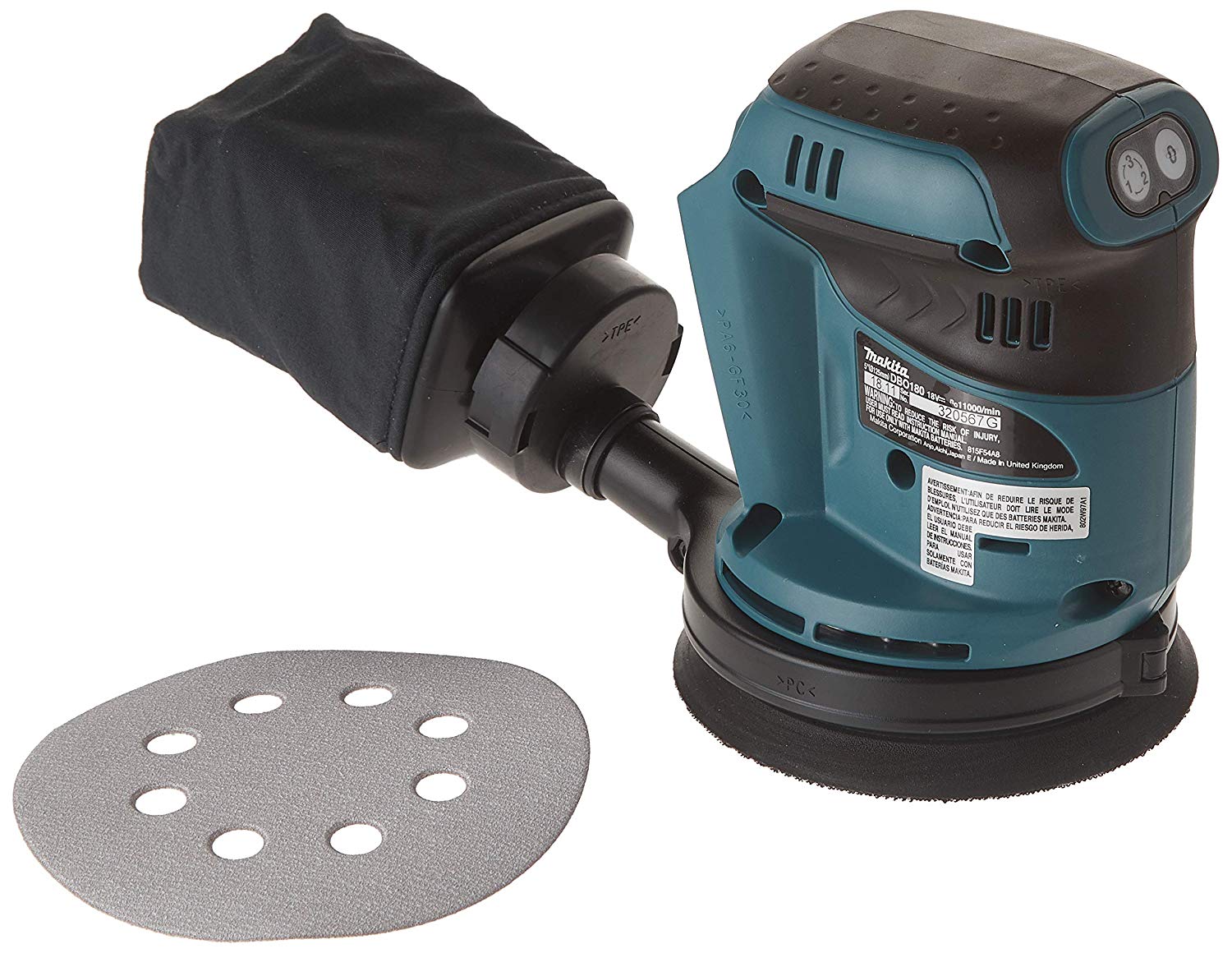 MAKITA, Makita DBO180Z - 18V LXT Cordless 5" Random Orbit Sander