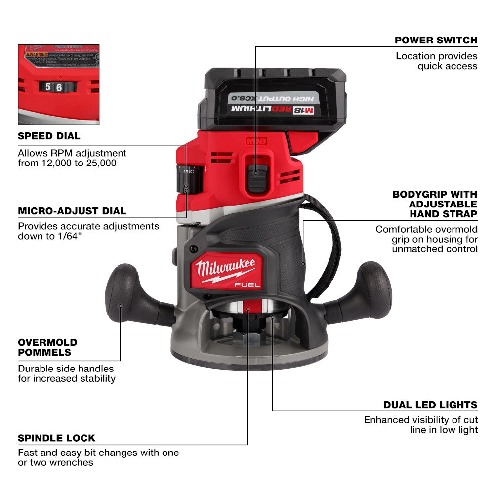 MILWAUKEE, Milwaukee 2838-21  - M18 FUEL™ 1/2" Router Kit