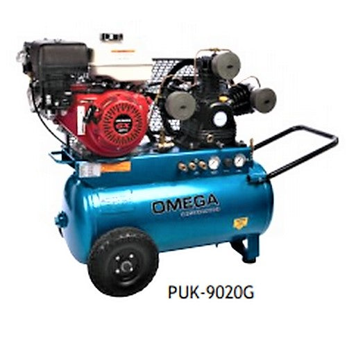 OMEGA, Omega PUK-9020G  -  20.5 CFM, 20-Gallon 9HP Honda Portable Gas Compressor