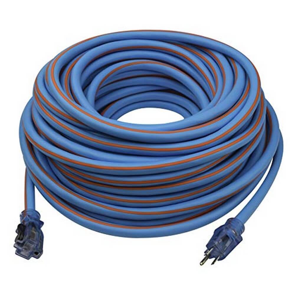 PRIME, Prime LT530935 Ultra Heavy Duty 100-Foot Artic Blue All-Weather TPE Extension Cord